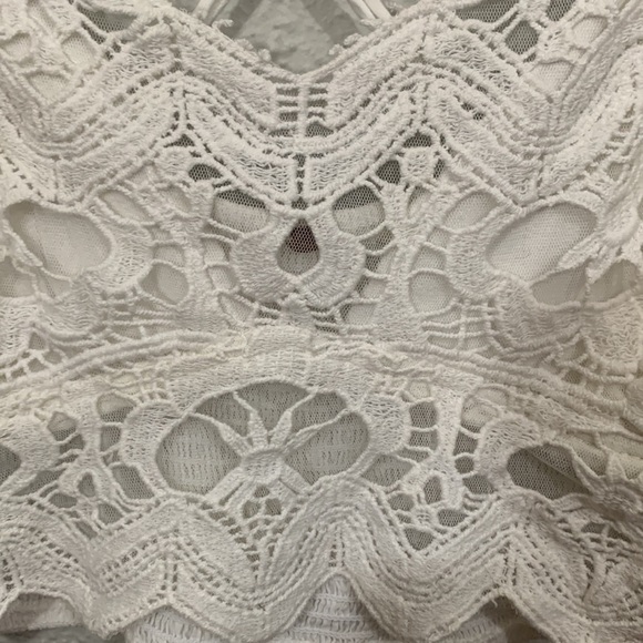 Free People White Lace Bralette size L - Picture 5 of 12